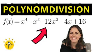 POLYNOMDIVISION Funktion 4 Grades – NULLSTELLEN erraten und berechnen Beispiel [upl. by Chansoo]