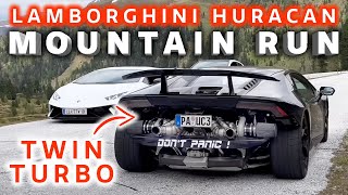 2x TWIN TURBO Huracan PERFORMANTE take over WOERTHERSEE  Mountain runs burnouts drifts amp sound [upl. by Helaine786]