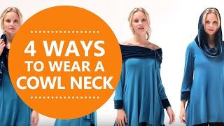 Four Ways to Wear a Cowl Neck with Simplicity Pattern 1014 [upl. by Hercule]