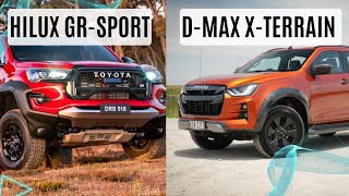 Toyota Hilux GrSport 2024 Vs Isuzu D max XTerrain 2024 Comparison [upl. by Nona274]