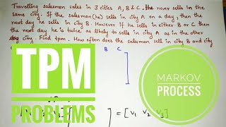 Markov process using transitional probability matrixtpm  Long run  Part5  Mathspedia [upl. by Dduj]