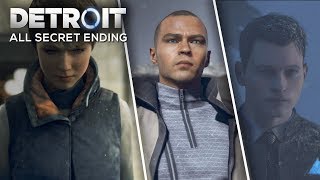 ALL SECRET ENDINGS  DETROIT BECOME HUMAN [upl. by Asiak]