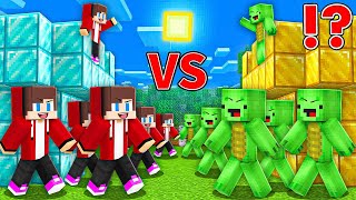 Mikey NOOB Clone ARMY CASTLE vs JJ PRO Survival Battle in Minecraft Challenge  Maizen JJ and Mikey [upl. by Nolahp]