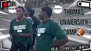 THOMAS UNIVERSITY FOOTBALL CAMP WALK ON TRYOUTS [upl. by Sucramad577]