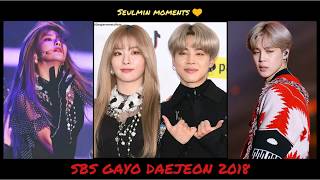 SEULMIN moments  SBS gayo daejeon 2018 RV seulgi 💛 BTS jimin [upl. by Inessa]