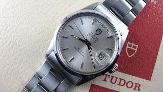 Steel Tudor  Rolex Oyster Perpetual DateDay Ref 94500 vintage wristwatch circa 1984 [upl. by Dranreb761]