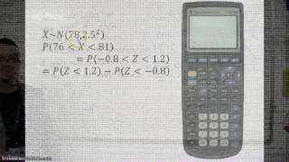 AQA Statistics 1 405 Using the Normal Distribution Example 3 TI82 STATS [upl. by Assiar]