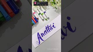 quotAnathviquothandletteringtype calligraphy nameart handletteringart shortsfeed [upl. by Assilrac179]