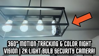 TKENPRO 2K Light Bulb Security Camera  360° Motion Tracking Color Night Vision amp RealTime Alerts [upl. by Winslow]