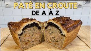 Pâté en croûte Porc Champignons Noisette  étape par étape [upl. by Yorztif]