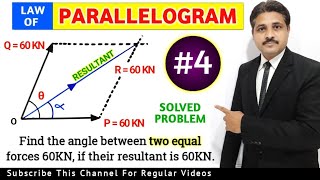 LAW OF PARALLELOGRAM OF FORCES TO FIND RESULTANT LECTURE5 IN HINDI ENGINEERING MECHANICS [upl. by Inge948]