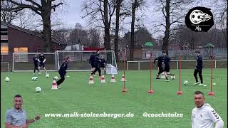 Fussballtraining Warm up Parcour mit Passen Dribbling Koordination usw [upl. by Kere]