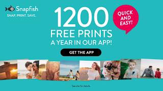 Snapfish  1200 Free Prints a Year [upl. by Eisdnil446]