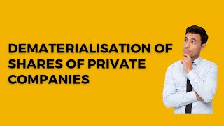 MCA Notification regarding dematerialisation of shares of private company companiesact2013 cs [upl. by Adnoraj]