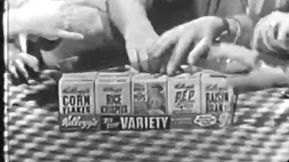 Kelloggs Variety Pack commercial 1953 [upl. by Ellehcram]