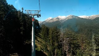 Bansko to Banderishka Meadows Gondola Lift  Pirin Mountain in Bulgaria  4K [upl. by Nilram]