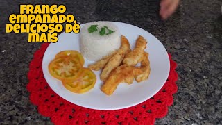 TIRINHAS DE FRANGO EMPANADO  Agora só faço assim [upl. by Orimlede140]