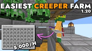 Best Easy Gunpowder Farm Minecraft 121  5000 per Hour Easiest Creeper Farm [upl. by Angela]