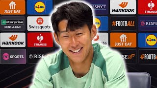 Son Heungmin prematch press conference  Tottenham Hotspur v Qarabag  Europa League [upl. by Acimak]