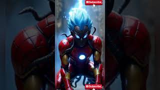 Vegeta in fusion with Iron Man and SpiderMan ai marvel shorts [upl. by Mahan]