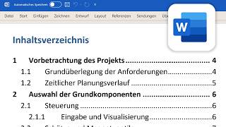 Word Inhaltsverzeichnis erstellen in 1 Minute  Tutorial automatisch Nummerierung Seitenzahlen [upl. by Pressey]