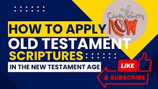 How to apply the Old Testament in the New Testament age biblepodcast bibleanswers bible [upl. by Nimajaneb255]