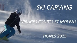 Ski Carving 4  Virages CARVING courts et moyens à Tignes par Jérémy Nadalutti de Ski Coach [upl. by Namia49]