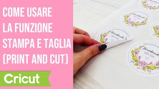 Cricut tutorial 8  Funzione stampa e taglia  How to Print and Cut [upl. by Lavelle815]