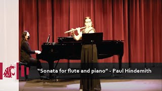 Sonata for flute and piano  Paul Hindemith  Stasia Kulsa flute [upl. by Ocicnarf]