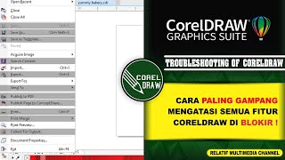 Cara Mengatasi CorelDRAW tidak bisa Save As  How To fix corelDRAW CANT Save  export file  print [upl. by Annavoig]