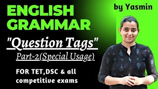 Question Tags part2  English grammar explained in Telugu for all competitive exams by yasmin [upl. by Ylen]