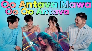 Kdrama actors reaction to sensual Telugu MV🔥Oo Antava MawaOo Oo Antava🇮🇳🇰🇷LandedinKorea [upl. by Kristoforo624]