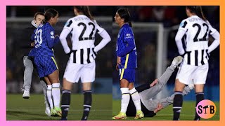 Sam Kerr The Pride of London body slams disruptive pitch invader [upl. by Mehala]