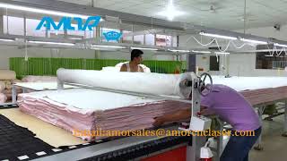 CNC fabric cutterMultilayer fabric automatic cutting machine [upl. by Inahpets]