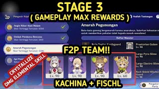 Day 3F2P Team Event Pengusir Kejahatan Stage 3  Amarah Pegunungan Reaksi Crystallize [upl. by Divadnhoj]