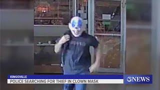 Kingsville Police searching for thief in clown mask [upl. by Vaughn]