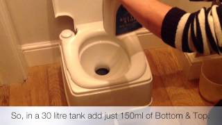 Bottom and Top  All in one caravan and Motorhome toilet fluid and rinse from OLPro [upl. by Anirak282]