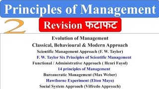 2 Principle of Management 14 principles of Management Hawthorne Experiment Fayols weber elton [upl. by Yesdnyl368]