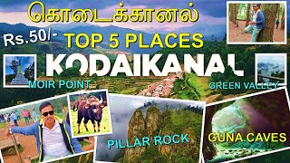 Kodaikanal Top 5 Places  Kodaikanal Tourist Places  Places to visit in Kodaikanal  Happy Journey [upl. by Aihsyak]