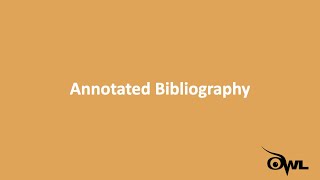 What is an Annotated Bibliography [upl. by Airamesor729]