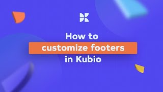 How to create and customize footers in Kubio WordPress builder [upl. by Thorlie]