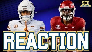 REACTION Texas Football TAKES DOWN Arkansas [upl. by Ayirp]