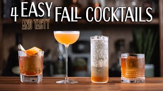 4 EASY Fall Cocktails You need to try [upl. by Gronseth]