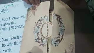 cardboard clock maths project  clock cardboard uses wedding invitation card uses [upl. by Aittam]