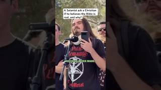 A Satanist ask a Christian if he believes the Bible is real and why apologetics apologeticsguy [upl. by Cooley512]