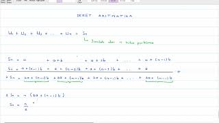 Cara Menentukan Deret Aritmatika dan Hubungan Un dan Sn [upl. by Anna-Diane554]