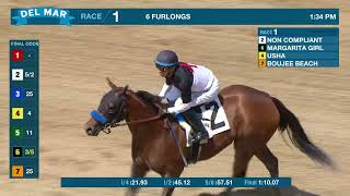 Non Compliant wins race 1 at Del Mar 83124 [upl. by Mychael]