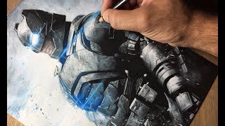 Drawing Batman  DC  Timelapse  Artology [upl. by Nnylatsyrk]