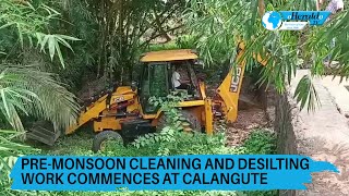 Premonsoon cleaning and desilting work commences at Calangute [upl. by Ali97]