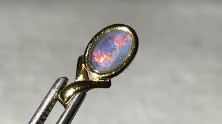 Sterling Silver Gold Plated Australian Triplet Opal Pendant 265 Carat PT1005 [upl. by Devinna309]